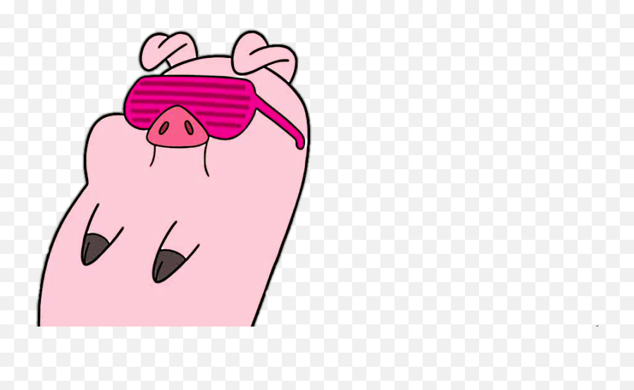 Pig Cartoon Shades Cool Transparent Png Freetoedit - Dibujos De Gravity Falls Pato,Pig Transparent