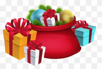 Sack Decorations Png Clipart Image - Christmas Santa Sack Clipart,Sack Png