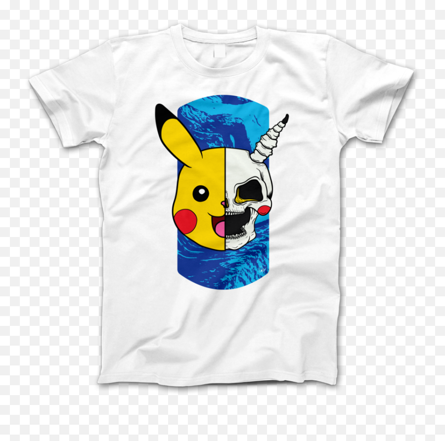 Half Skull Pikachu T - Shirt U2014 Caleb Linden Design Png,Pikachu Transparent