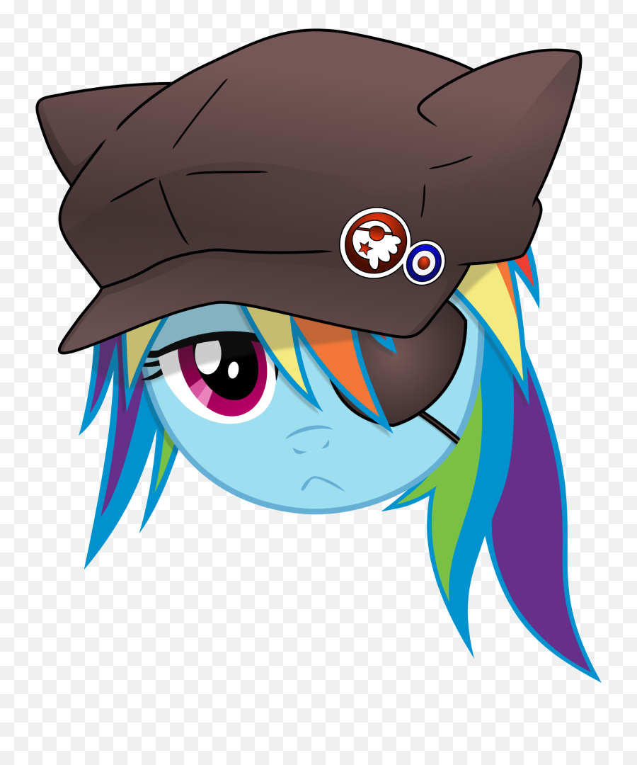 Kurokaji11 Eyepatch Face Hat Head Neon Genesis - Asuka Asuka Langley Rainbow Dash Png,Asuka Png