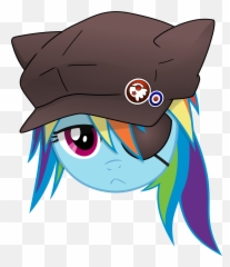 Kurokaji11 Eyepatch Face Hat Head Neon Genesis - Asuka Asuka Langley Rainbow Dash Png,Asuka Png