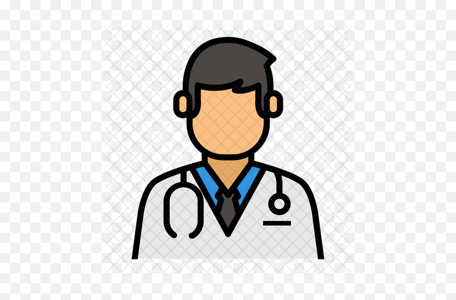 Doctor Icon Of Colored Outline Style - Illustration Png,Doctor Icon Png