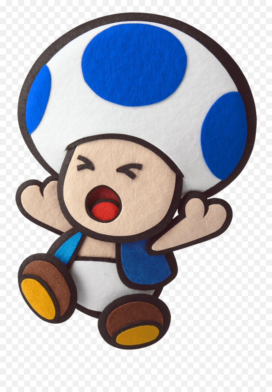 Download Toad Paper Mario Sticker Star - Paper Mario Blue Toad Png,Toad Png