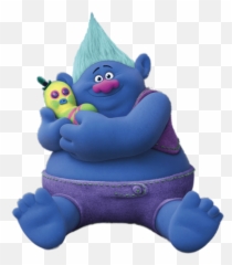 Trolls Biggie Holding Stuffed Animal - Personajes De Los png