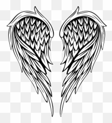 Archangel Drawing Free Download - Tattoo Drawing Angel Wings Png,Black Angel Wings Png