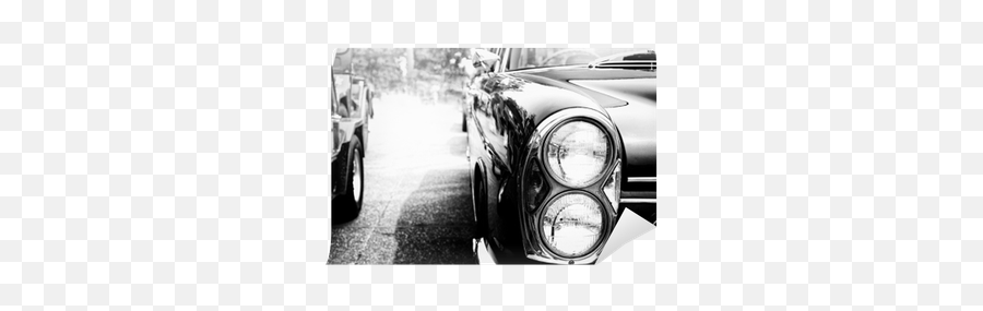 Black And White Photo Of Classic Car - Vintage Film Grain Filter Effect Styles Wall Mural U2022 Pixers U2022 We Live To Change Black And White Vintage Photo Filter Png,Film Grain Png