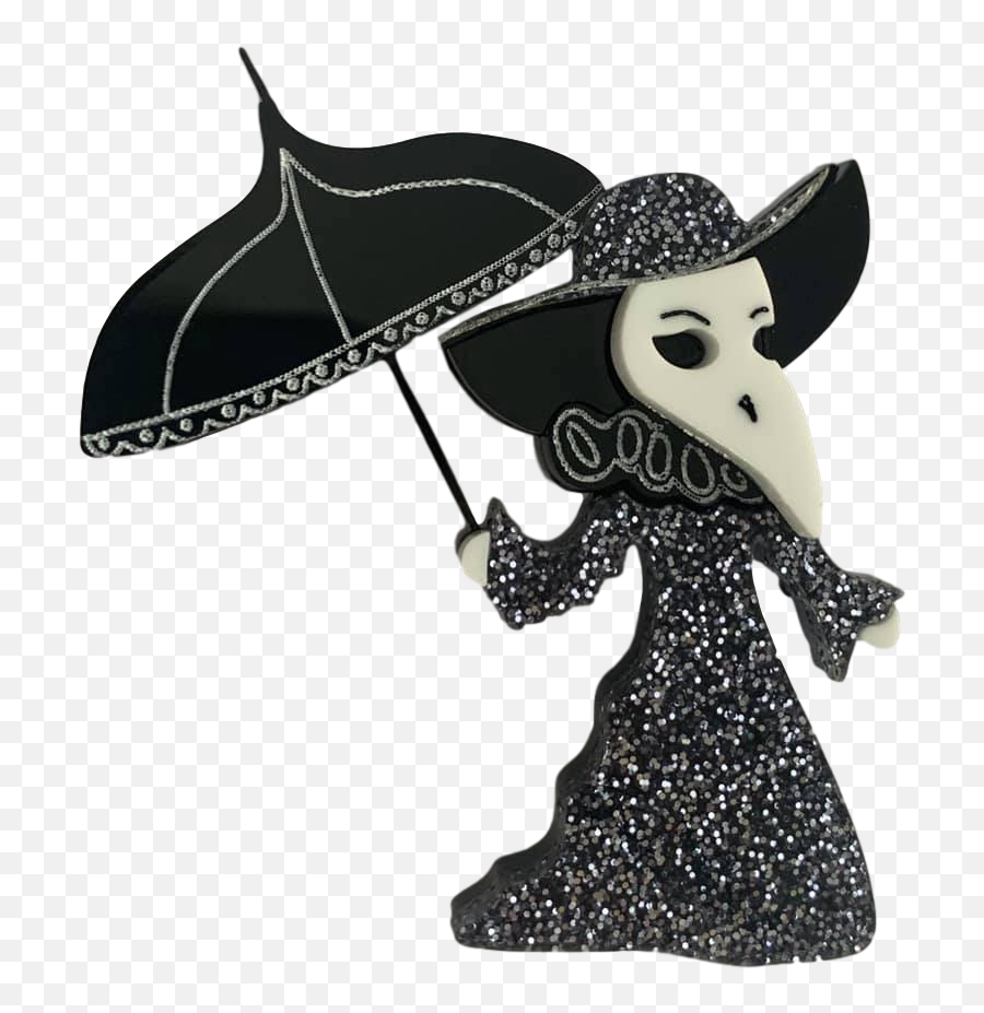 Glitter - Elegant Female Plague Doctor Brooch Glitter Plague Doctor Costume Png,Plague Doctor Png