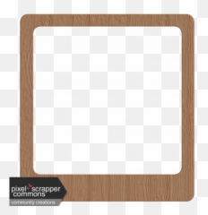 Home For The Holidays - Light Brown Square Wood Frame Plywood png