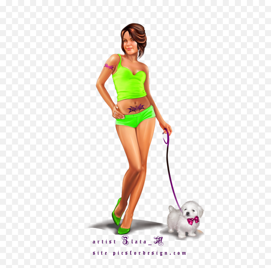 Illustration Girl Illustrations 3d Pinup - Midriff Png,Pin Up Girl Png