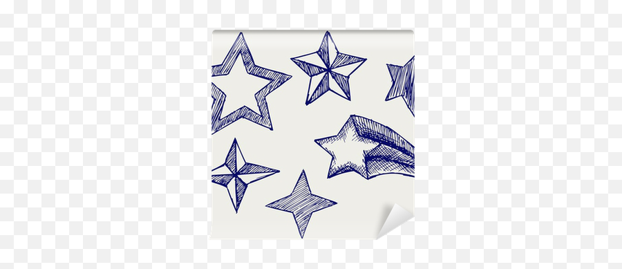 Star Icons Doodle Style Wall Mural U2022 Pixers - We Live To Change Different Ways To Draw A Star Png,Star Doodle Png