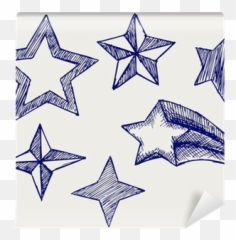 Star Icons Doodle Style Wall Mural U2022 Pixers - We live to change Different Ways To Draw A png