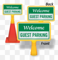 Coneboss Sign Welcome - Guest Parking png