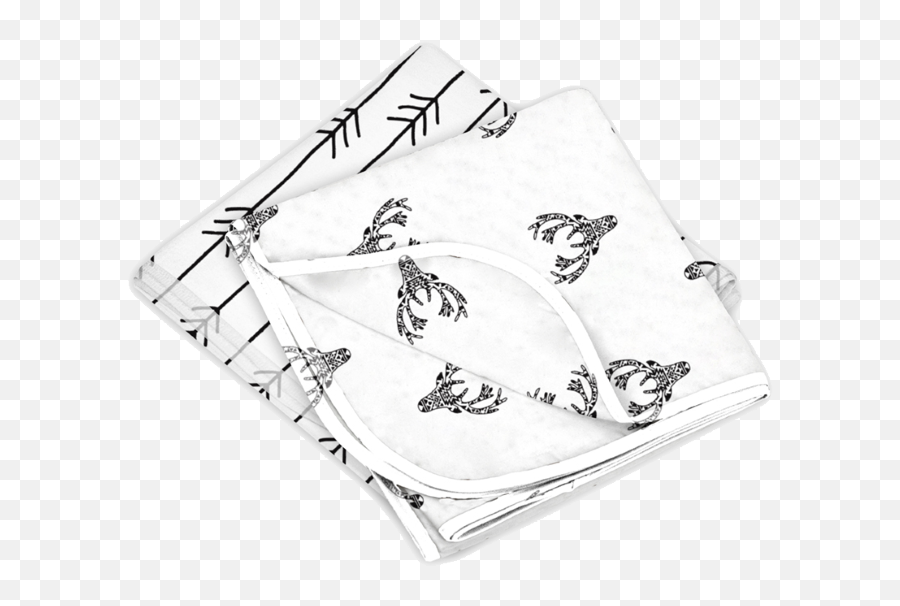 Kushies Receiving Blanket 2 Pack Deer One Direction Black U0026 White - Sketch Png,One Direction Transparents