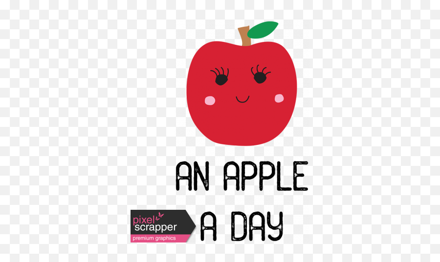 Cute Fruits Word Art An Apple A Day - Apple The Fruit Word Png,Apple Logo Pixel Art