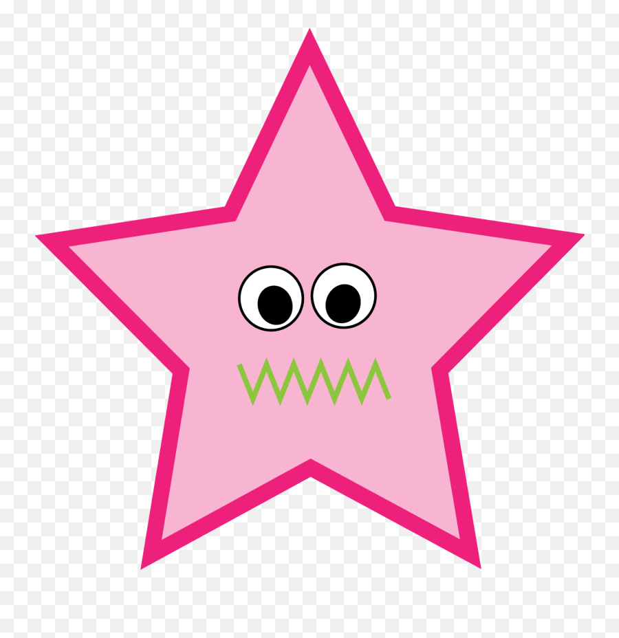 Clipart Star Preschool - Cute Kawaii Pink Star Png,Twinkle Transparent