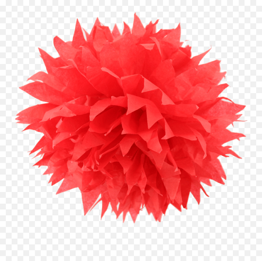 15 Inch Red Tissue Pompoms Spiked - Origami Png,Pom Poms Png