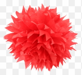 15 Inch Red Tissue Pompoms Spiked - Origami Png,Pom Poms Png