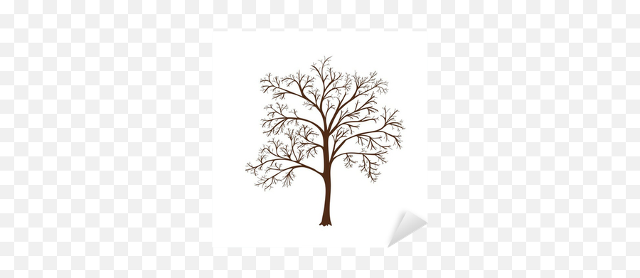 Sticker Icon Silhouette Of A Tree With No Leaves - Pixersus Arbol Sin Hojas Icono Png,Icon Decal