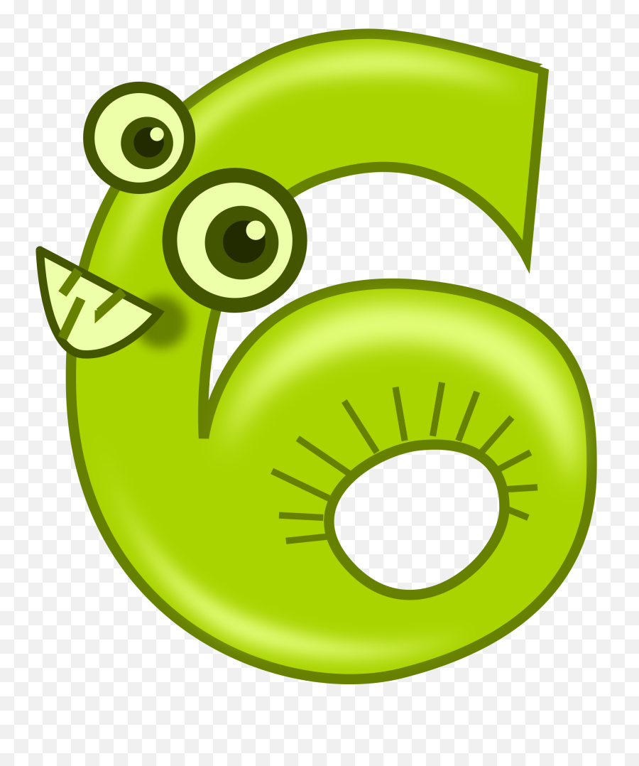 6 Clipart Png - Clipart Animal Number,Number 6 Png
