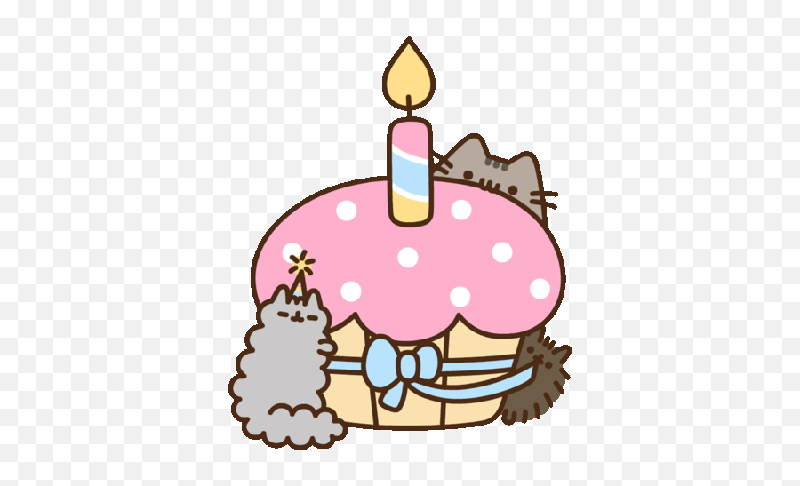 Pusheen Cake Gif - Pusheen Cake Eating Discover U0026 Share Gifs Happy Birthday Gif Png,Birthday Cake Transparent