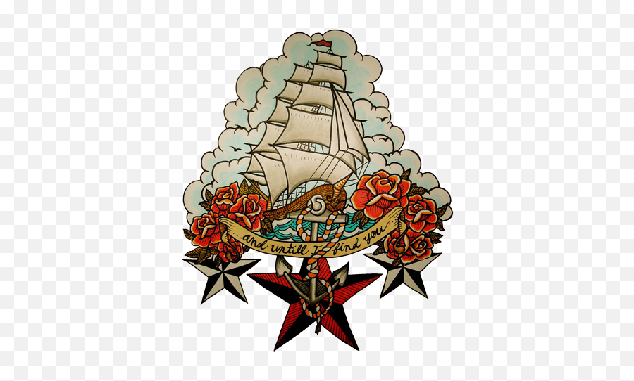 Download Nautical Star Tattoos Clipart Traditional - Tattoo Illustration Png,Nautical Star Png