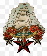 Download Nautical Star Tattoos Clipart Traditional - Illustration png