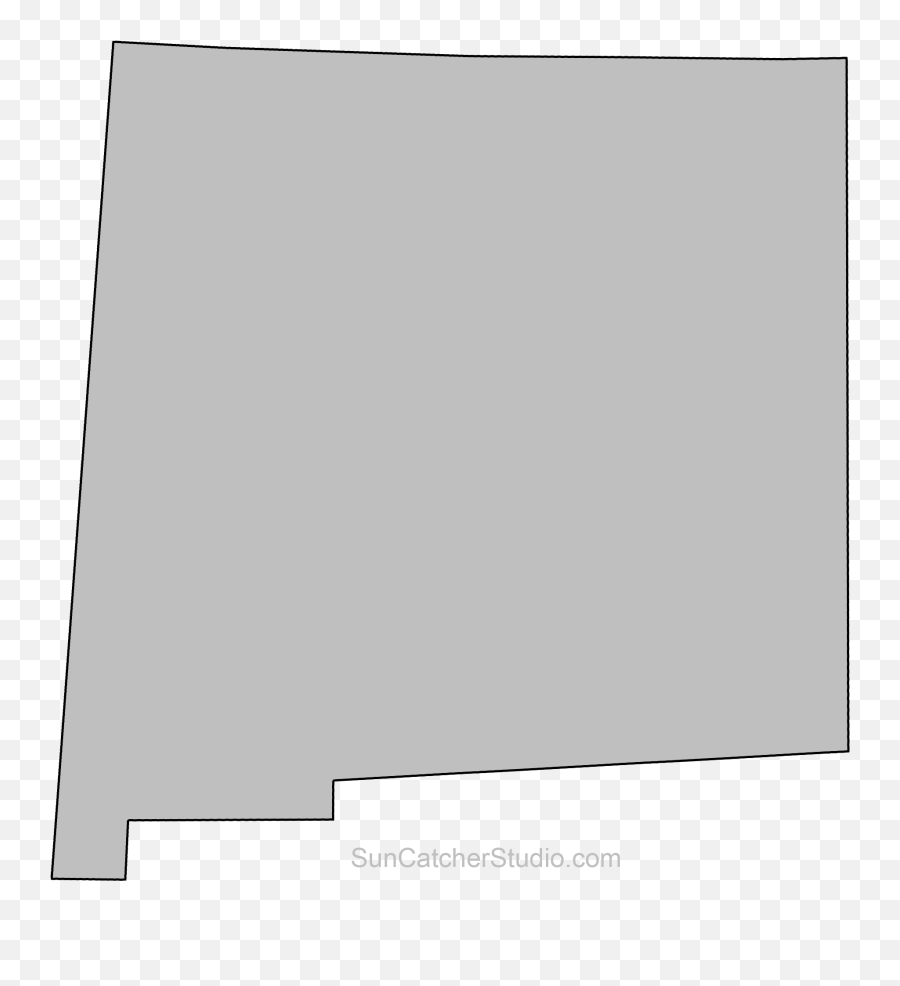 New Mexico Map Outline Png Shape State - State Of New Mexico Outline Png,Rectangle Outline Png