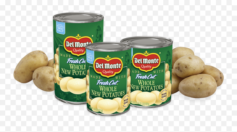 Whole New Potatoes Del Monte Foods Inc - Canned Peeled Potatoes Png,Potato Transparent