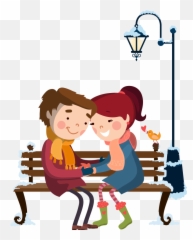 Download Couple Vector Stool Icon Hd Png Clipart - Transparent Love Cartoon Png