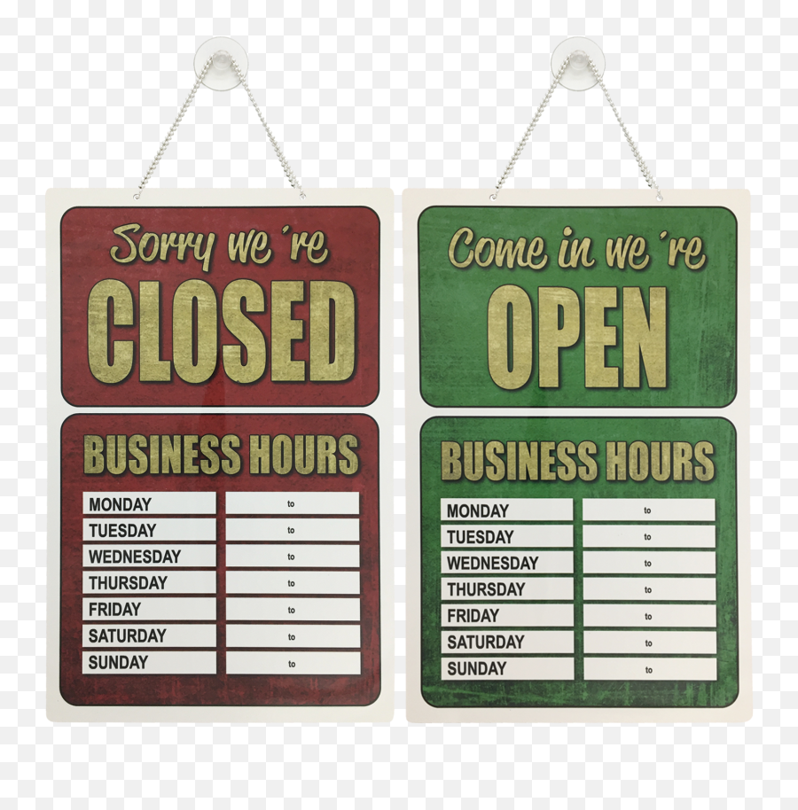 Shop Business Hours Open And Closed Window Hanging Sign - Cosmo World Buffet Restaurant Dublin Png,Hanging Sign Png
