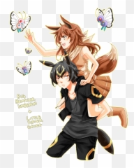 Download Drawn Templates Cute Anime Couple - Piggy Back Ride Anime Couple Piggyback Ride Png,Anime Couple Transparent