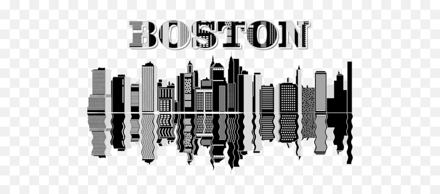 Boston Skyline Clip Art Png - Transparent Boston Skyline Png,Boston Skyline Silhouette Png