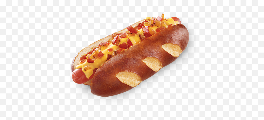 Download Sheetz Pretzel Hot Dogs - Hot Dog On Pretzel Bun Png,Hot Dogs Png