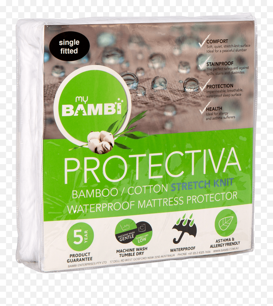 Protectiva Cottonbamboo Waterproof Mattress Protector - Stretch Knit Bambi Protectiva Microfibre Mattress Protector And Pillow Protector Pack Png,Bambi Png