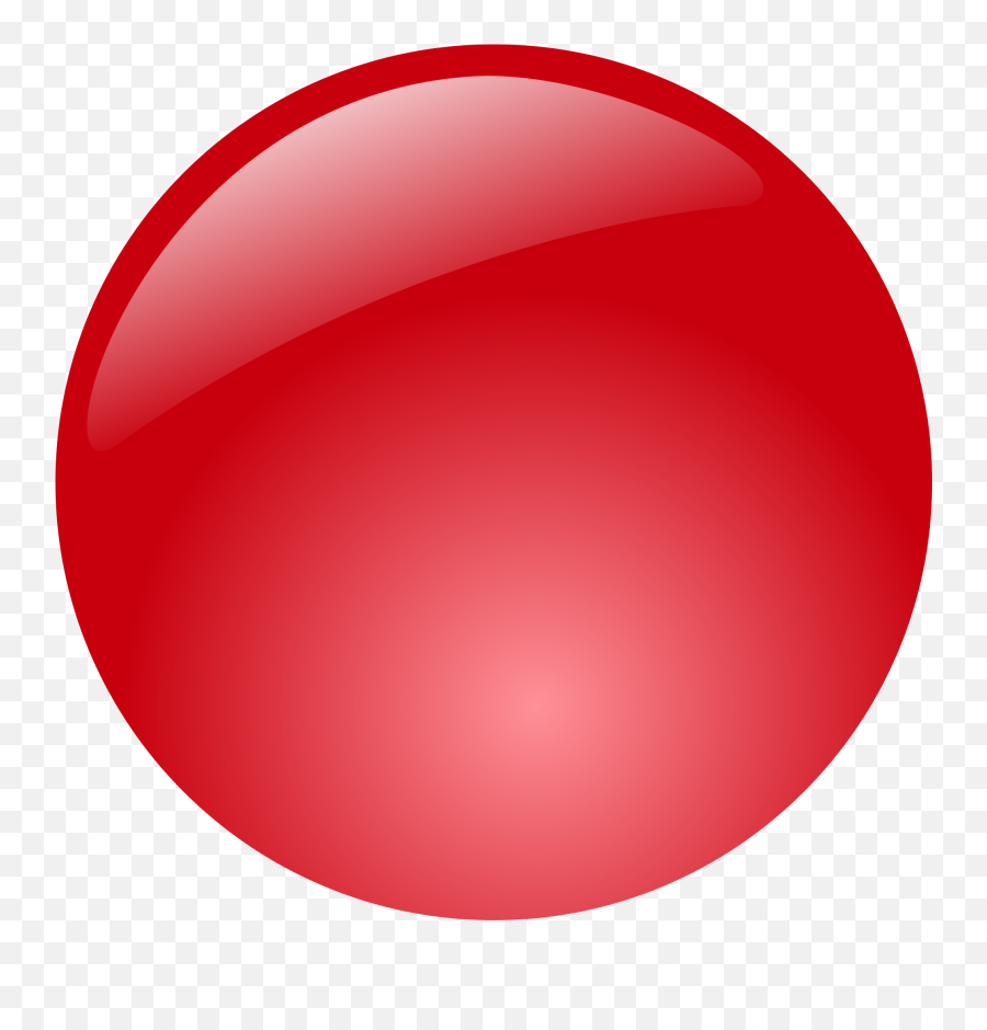 Red - Round Glass Button Png,Red Button Png