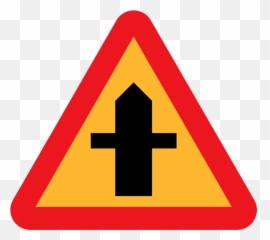 Triangle Area Symbol Png Clipart - Sign Of Cross Road Ahead,Yield Sign Png
