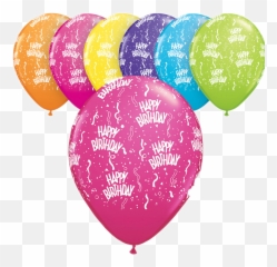 Birthday Balloons - Green Happy Latex Balloon png