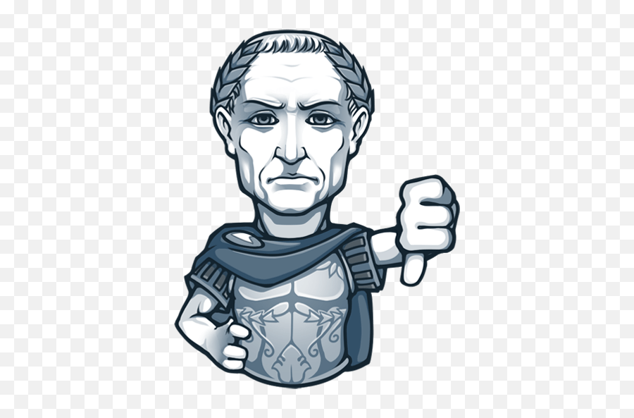Caesar Sticker Thumb Down Transparent Png - Stickpng Julius Caesar Rome Drawing,Thumbs Down Transparent