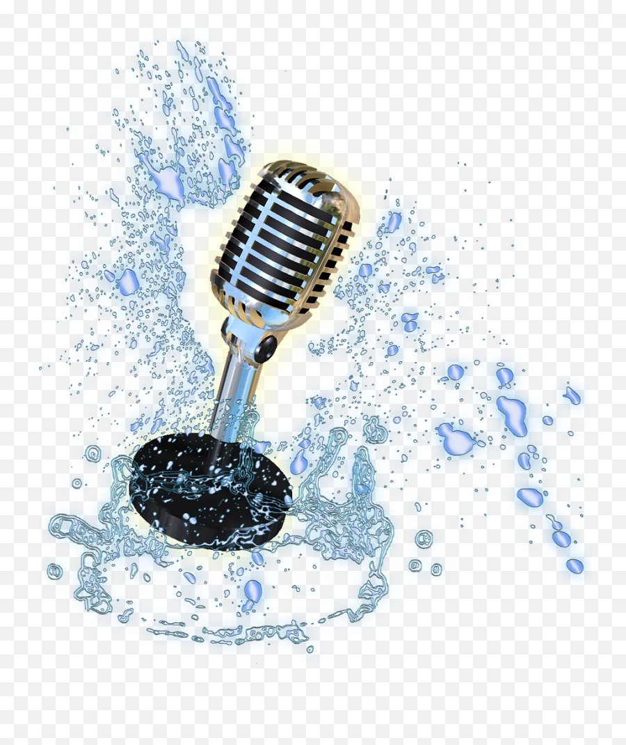 Microphone Water Splashes Audio - Wet Microphone Png,Old Microphone Png