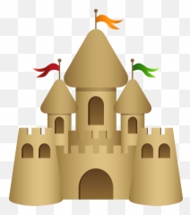 Clip Art - Sand Castle Clipart Png