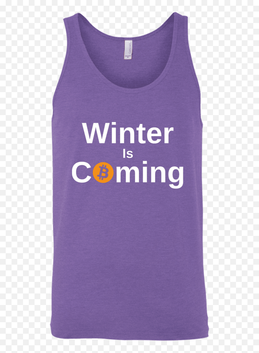 Bitcoin Winter Is Coming Unisex Tank U2013 White Letters - Active Tank Png,Winter Is Coming Png