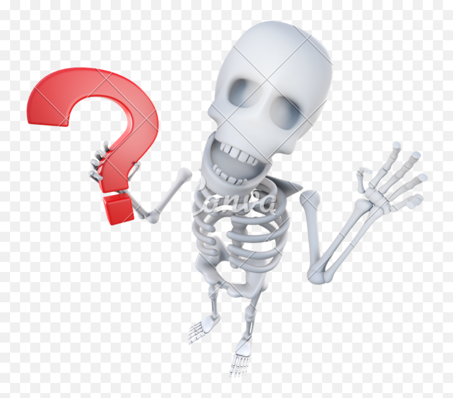 Skeleton Png Transparent Background - Skeleton Holding Skull 3d,Funny Hat Png