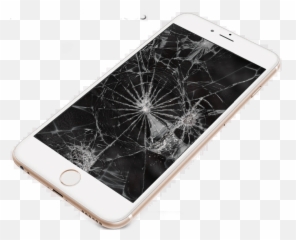 Cracked Screen Iphone 6 Gold - Phone Png