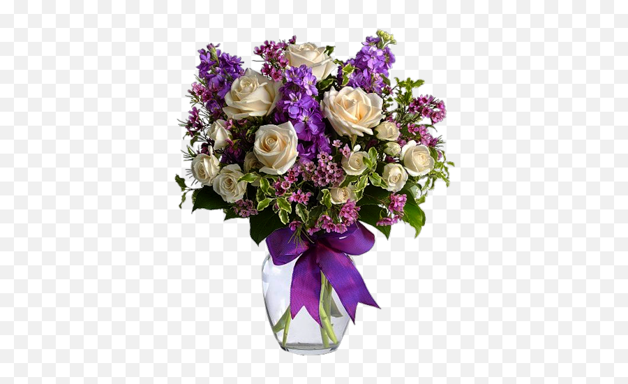Bouquet Flowers Png - Transparent Background Purple Flower Bouquet Png,Purple Flowers Png