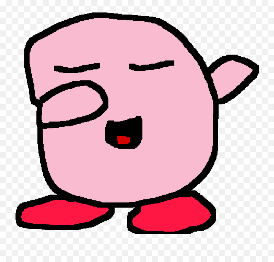 Pixilart - Kirby But He Is Dabbing By Baklajan Dabbing Kirby Transparent Png,Kirby Face Png