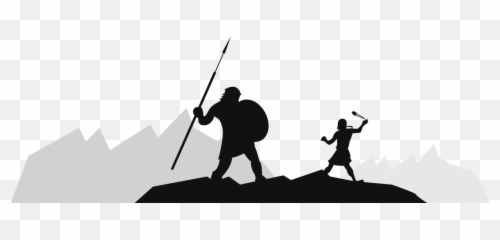 David And Goliath Chi Alpha Alumni - Png Vs Illustration