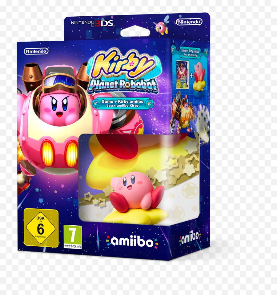 Buy Kirby Planet Robobot Amiibo Bundle - Kirby 3 Pack Amiibo Png,Amiibo Logo Png