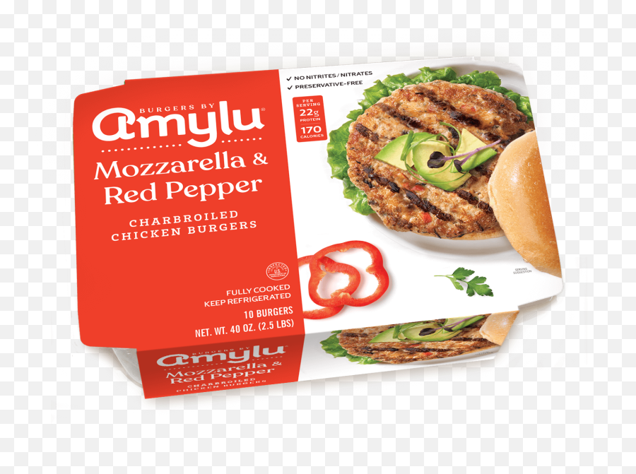 Mozzarella Red Pepper Chicken Burger - Amylu Chicken Burgers Costco Png,Costco Icon