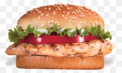 Grilled Chicken Fillet Burger - png