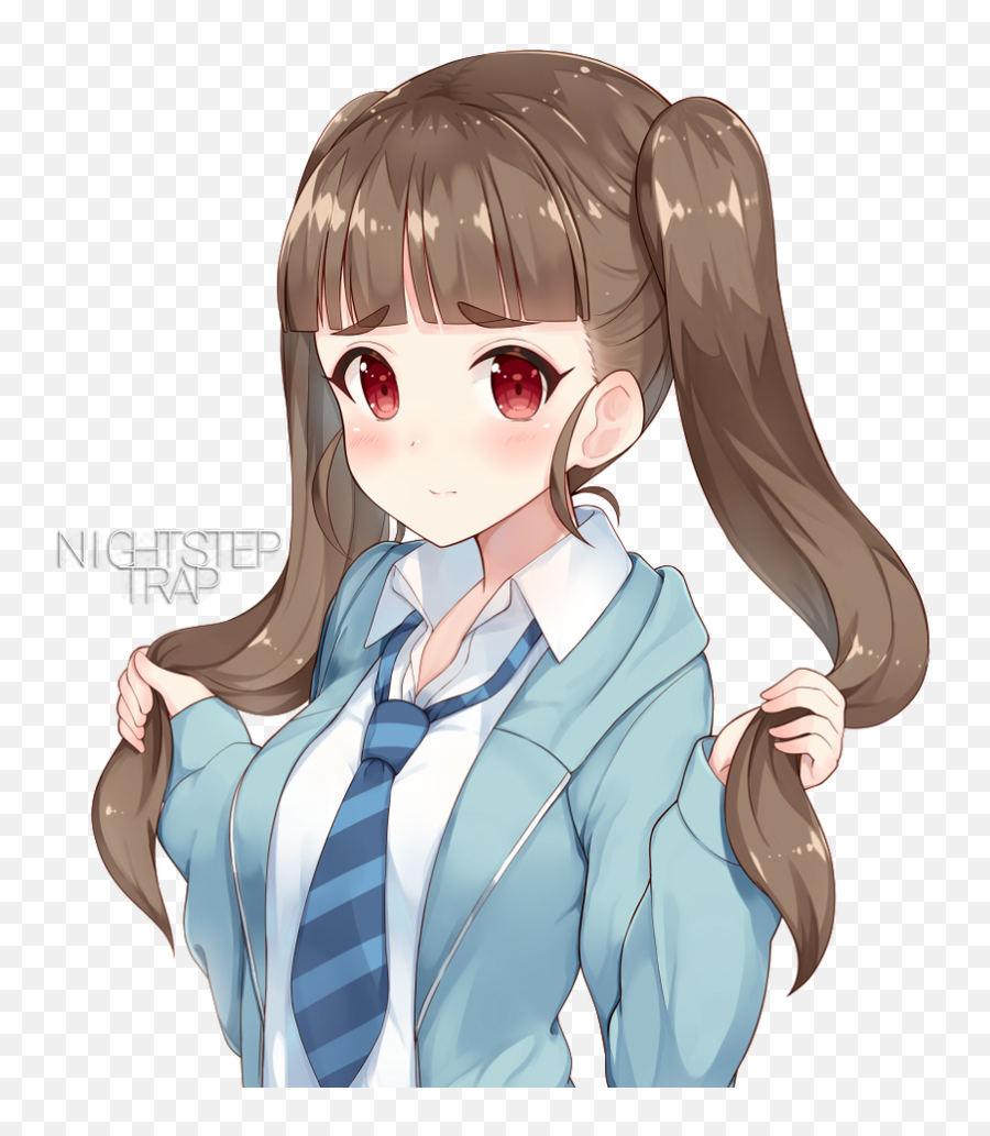 Png Cute Blushing Anime Girl - Beautiful Cute Anime Girl,Cute Anime Png